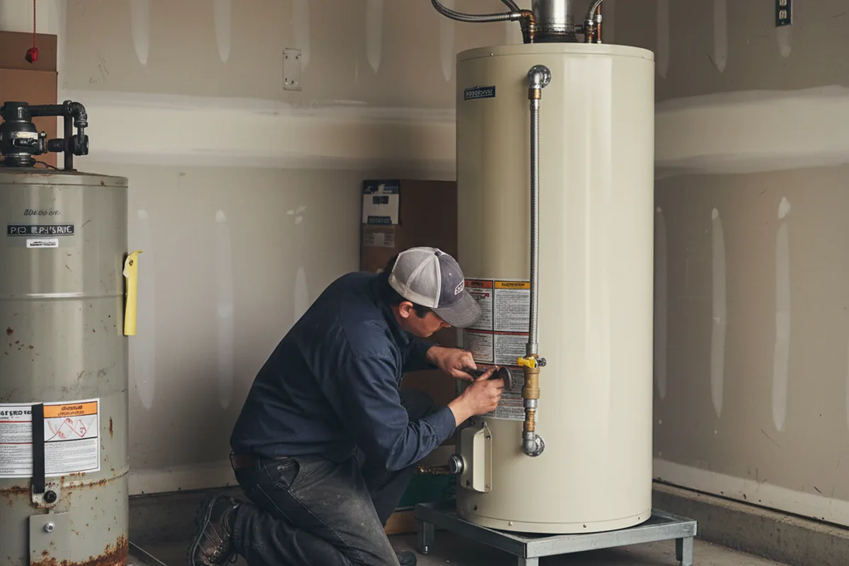 Water heater and shutoff valve replacement in Stanfield